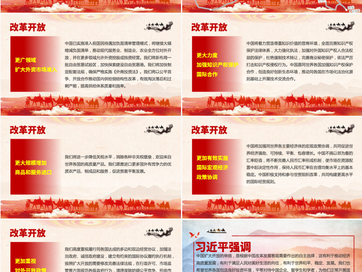 原创党政风一带一路国际合作高峰论坛PPT模板 原创党政风一带一路国际合作高峰论坛PPT模板