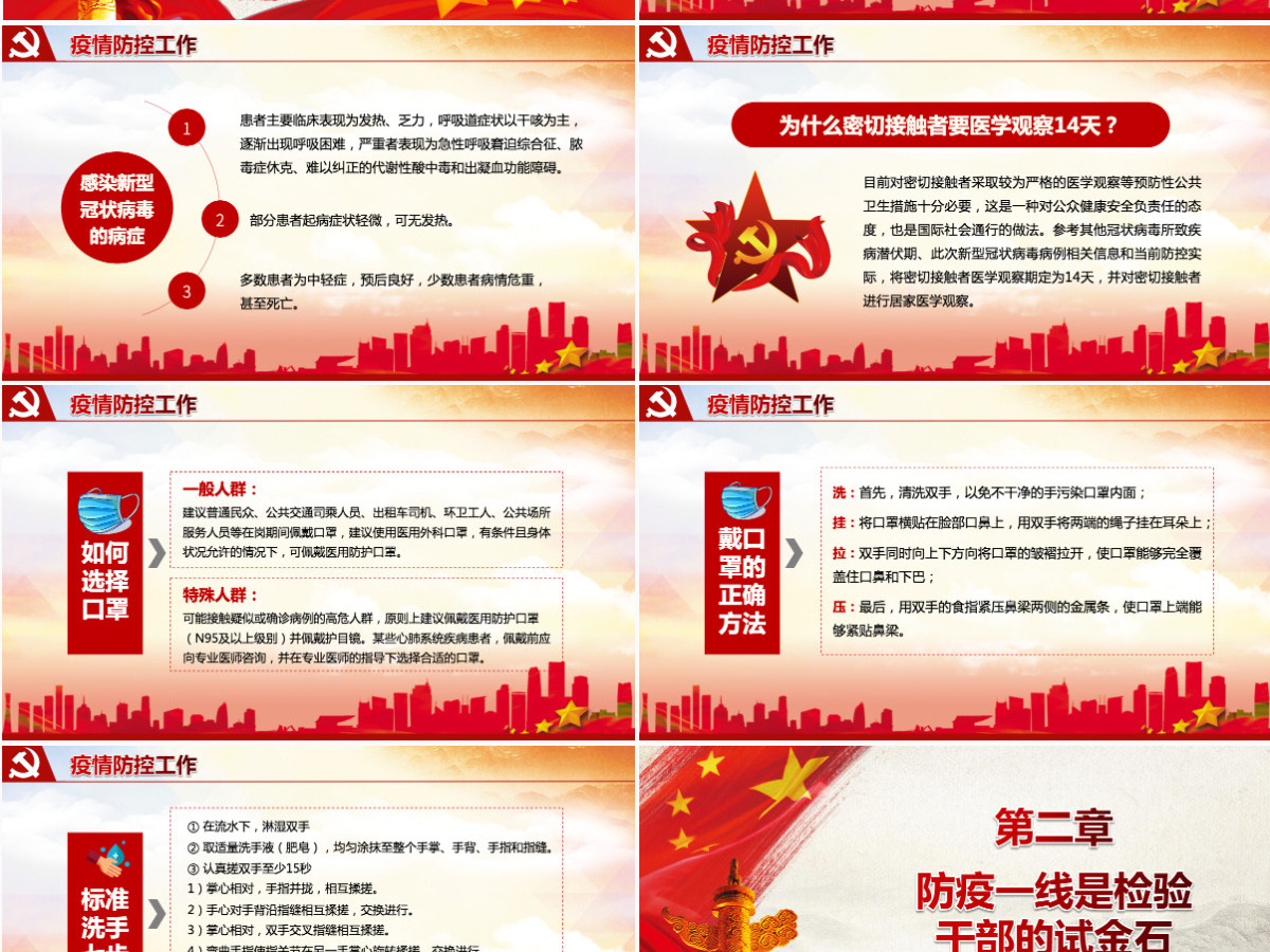 2020疫情防控狙击战疫情党课一线是干部的“试金石”红色党建PPT