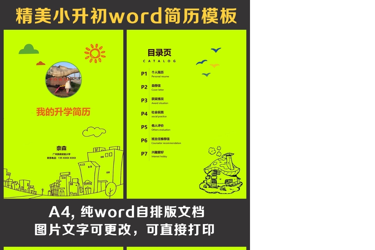 小升初简历