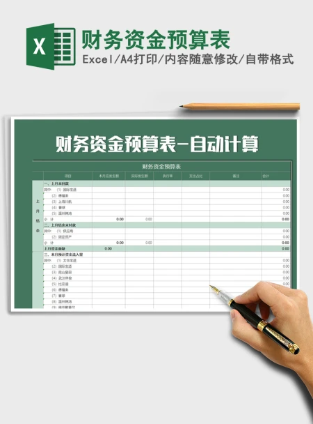 2021年财务资金预算表