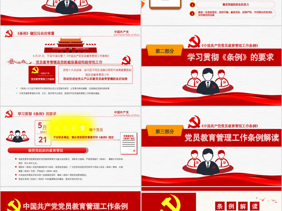 原创2019党员教育管理工作条例党政党建党委-版权可商用