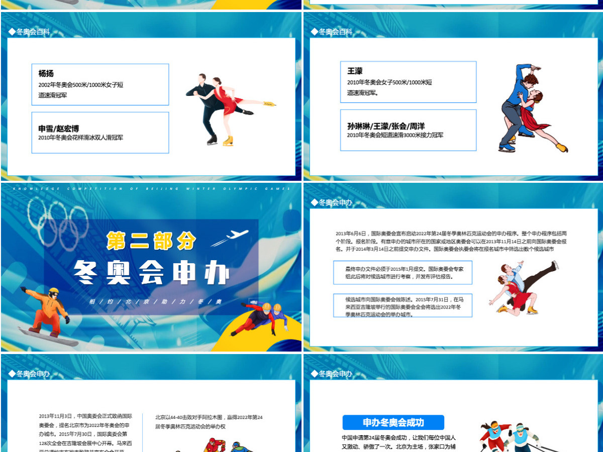 2022北京冬奥会冬季奥运会知识普及PPT模板