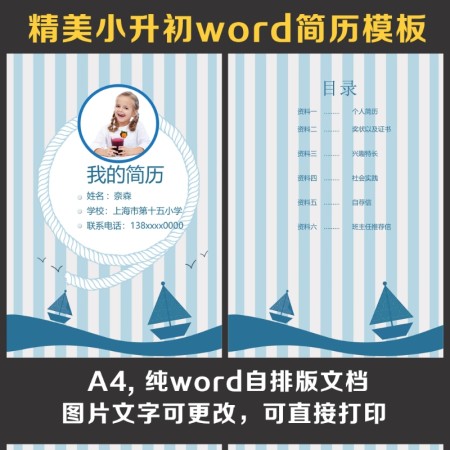 小升初简历