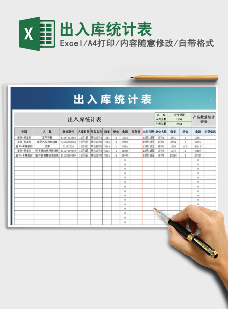 2021年出入库统计表