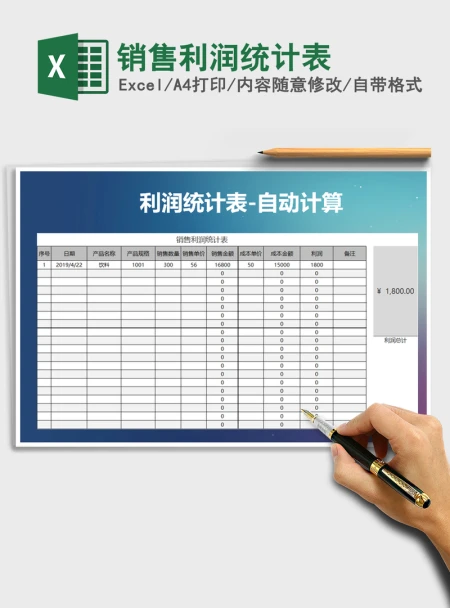 2021年销售利润统计表