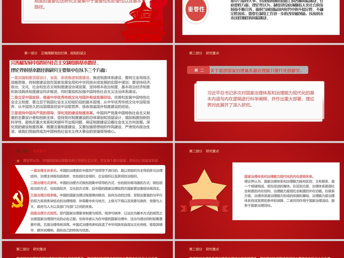 “总书记关于全面深化改革总目标重要论述”研究述评党政风党员干部学习教育专题党课课件模板PPT-含讲稿