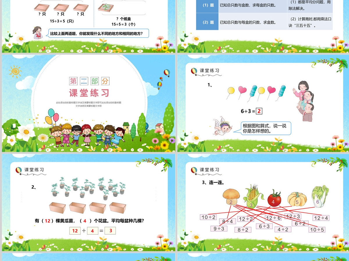 小学二年级数学用2-6的乘法口诀求商PPT---含教案
