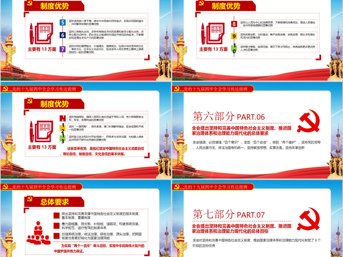 十九届四中全会公报PPT