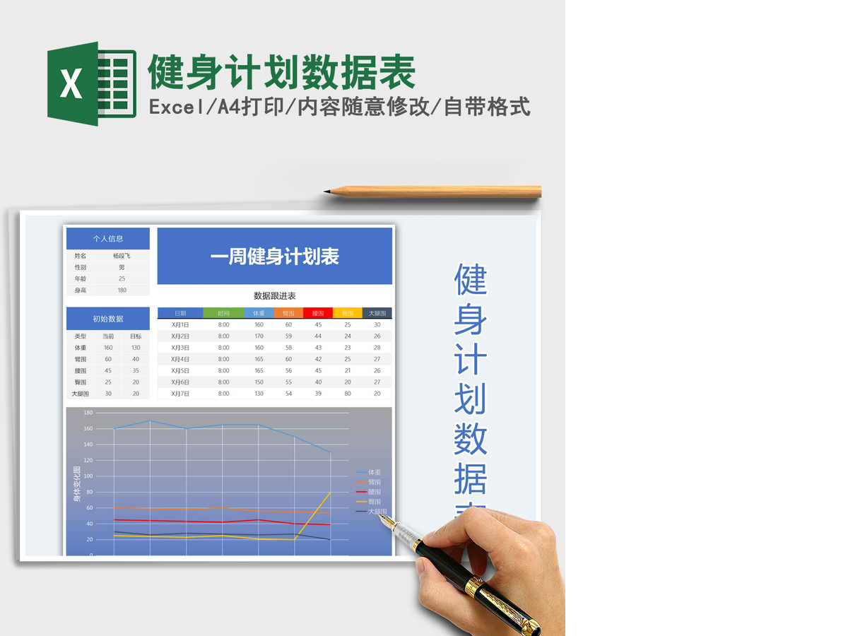 2021年健身计划数据表