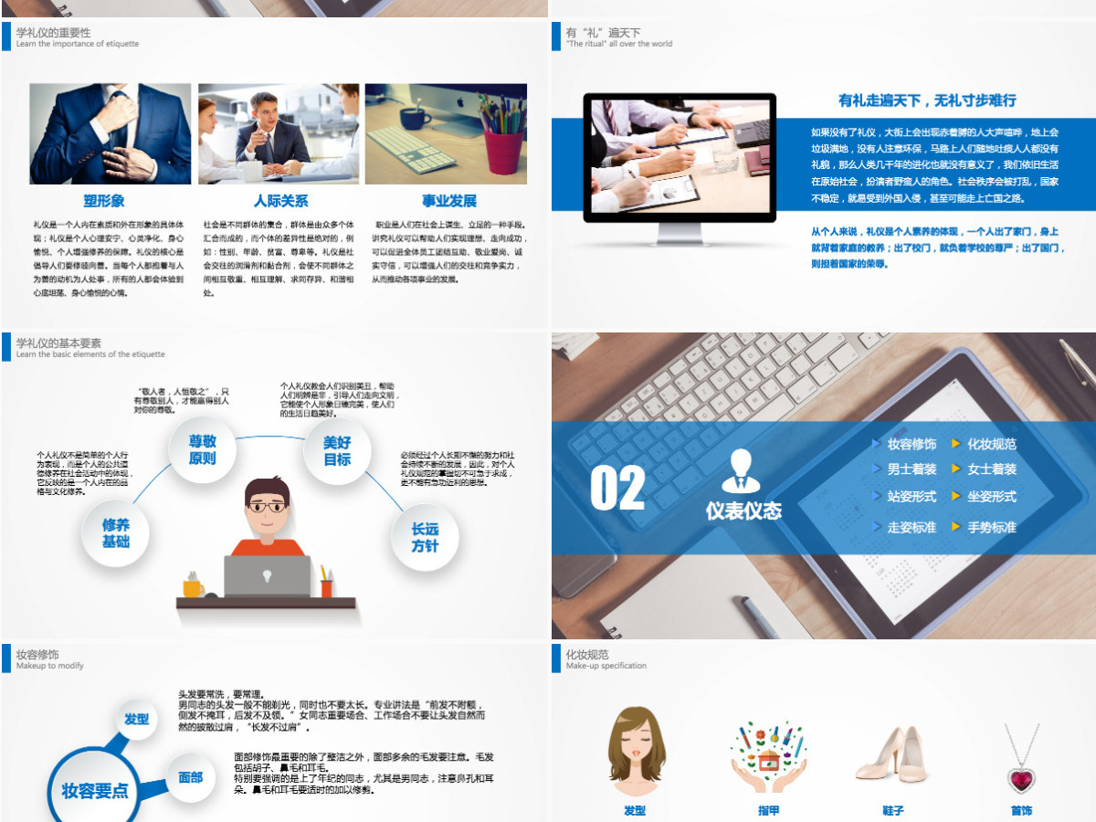 商务礼仪培训ppt模板幻灯片