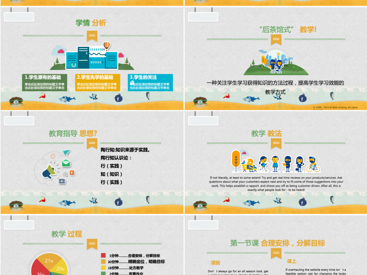 清新卡通教师说课PPT 清新卡通教师说课PPT