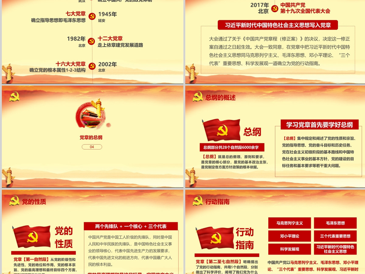全方位解读学习党的章程十九大新党章PPT--含讲稿