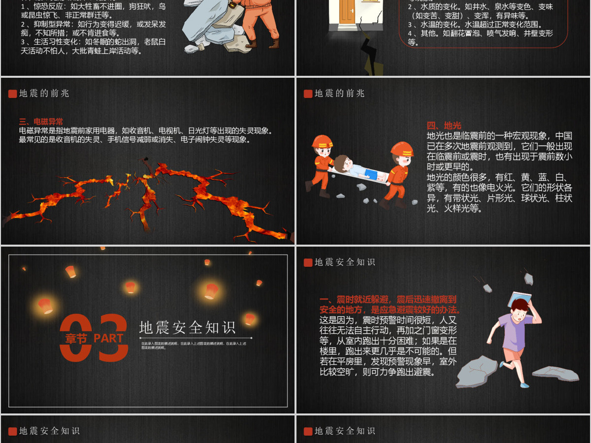 地震安全宣传PPT模板pptx 地震安全宣传PPT模板pptx