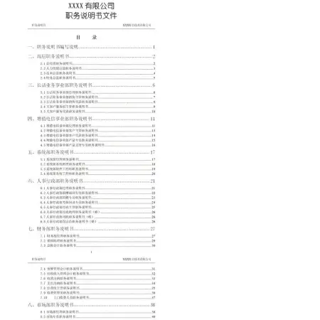 46个职务说明书