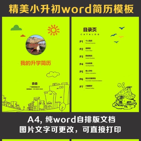 小升初简历