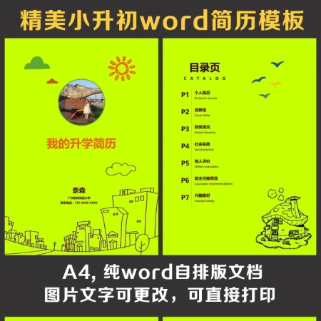 小升初简历