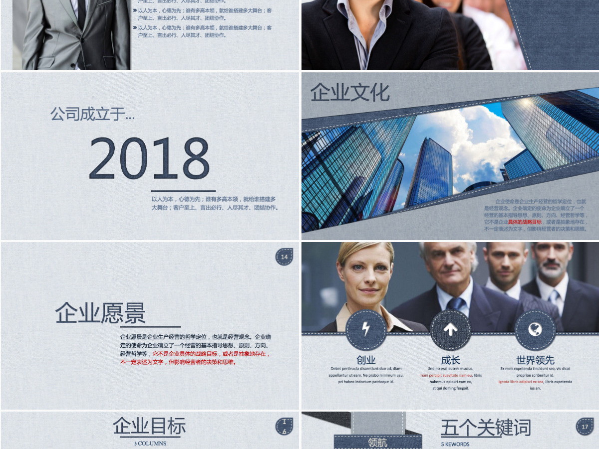高端牛仔英伦风项目介绍产品推广PPT模板 高端牛仔英伦风项目介绍产品推广PPT模板
