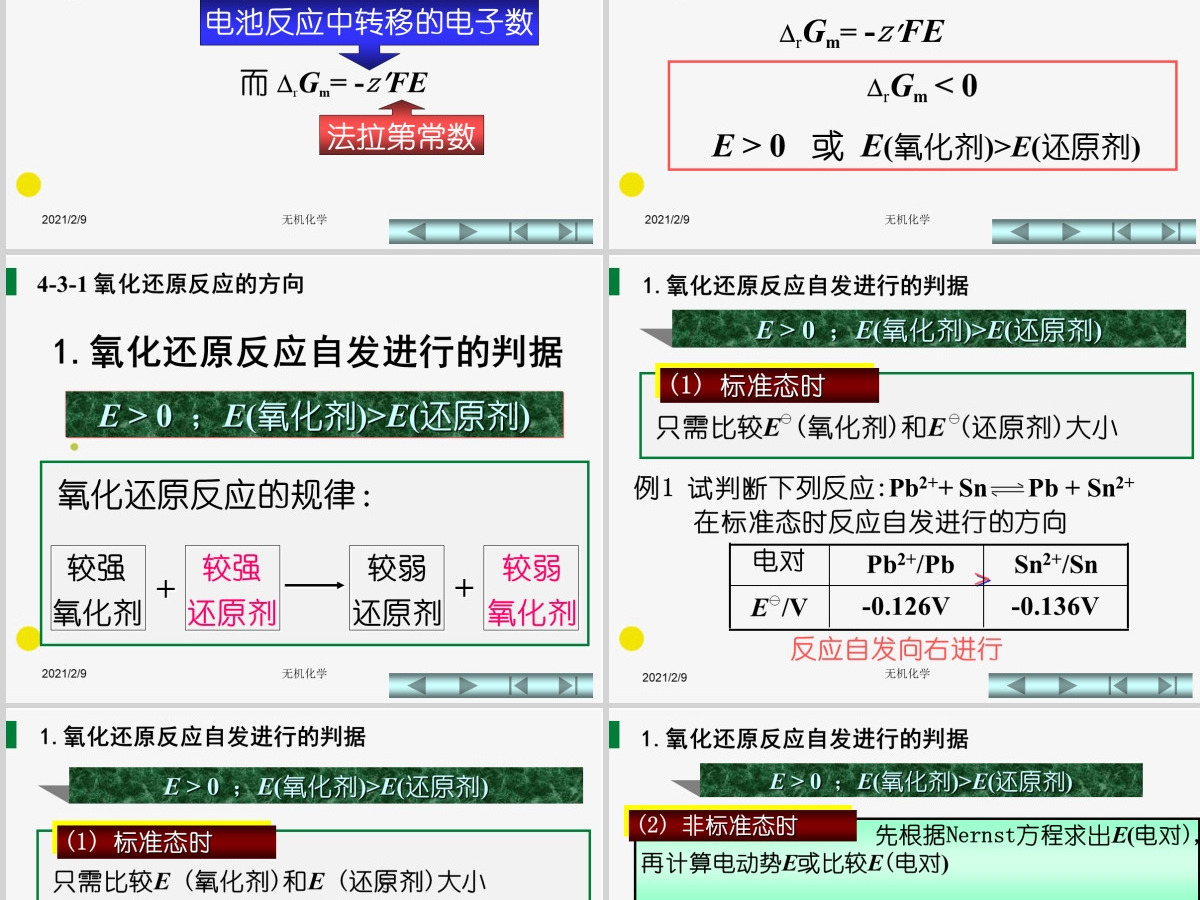 天津大学无机化学课件第四章氧化还原反应2PPT 天津大学无机化学课件第四章氧化还原反应2PPT
