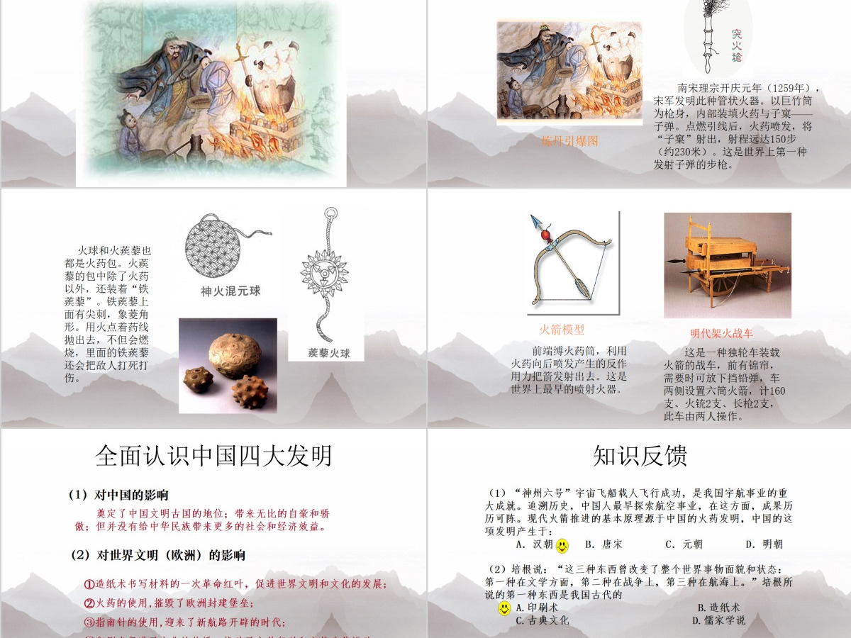 中国古代四大发明(小学课件)ppt 中国古代四大发明(小学课件)ppt
