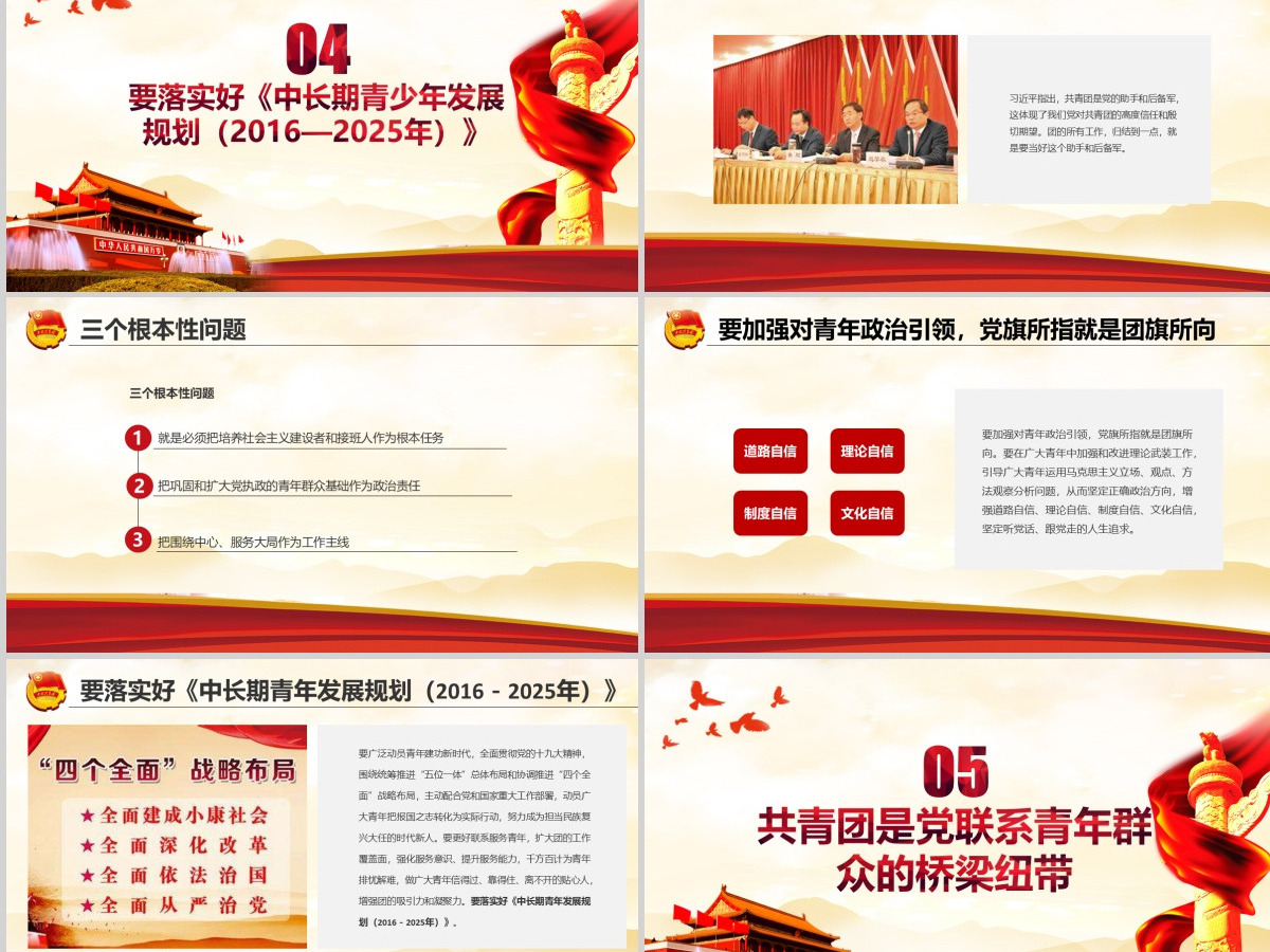 原创学习在同团中央新一届领导班子成员集体谈话精神PPT-含讲稿