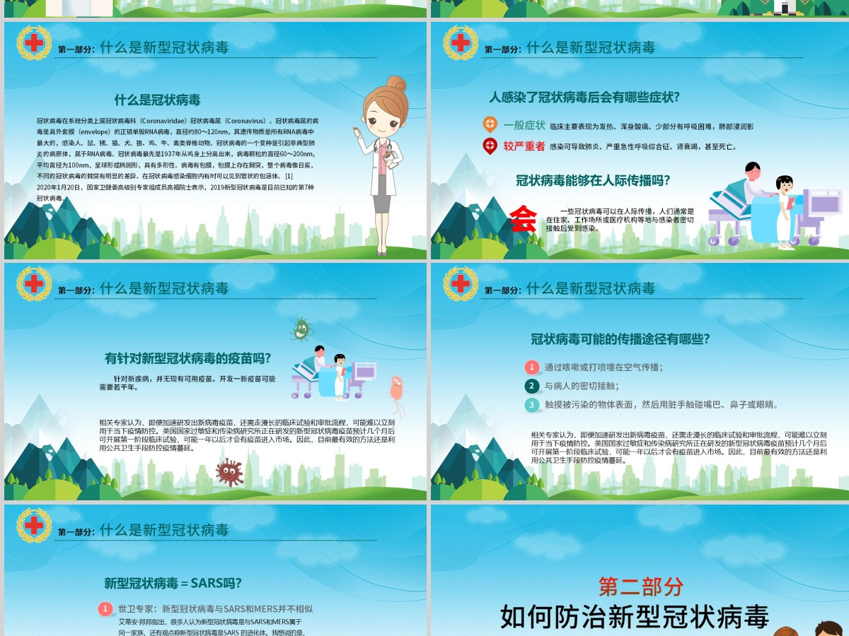 返岗上班如何预防新型冠状病毒肺炎PPT模板