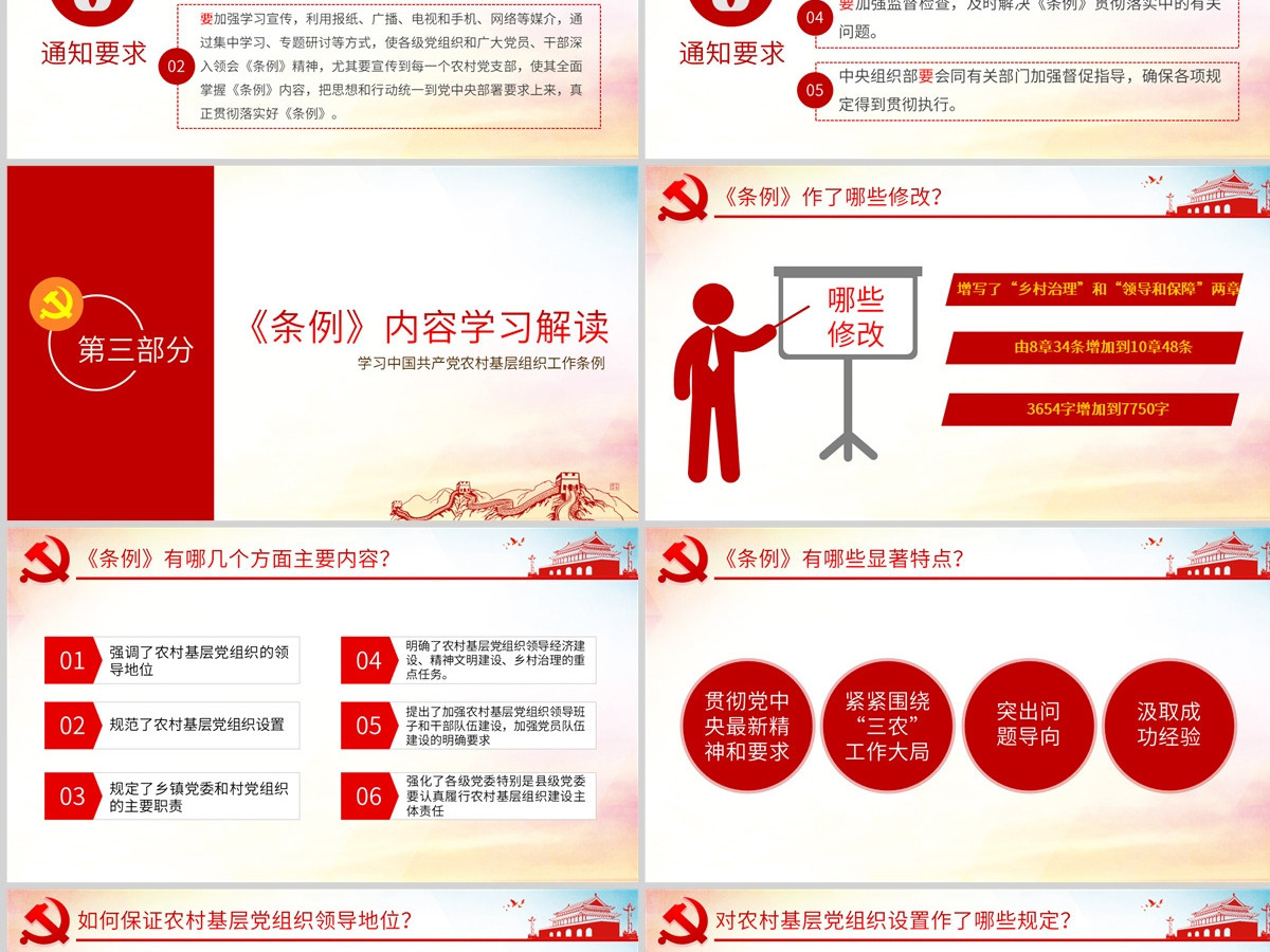 原创中国共产党农村基层组织工作条例学习解读PPT-版权可商用 原创中国共产党农村基层组织工作条例学习解读PPT-版权可商用