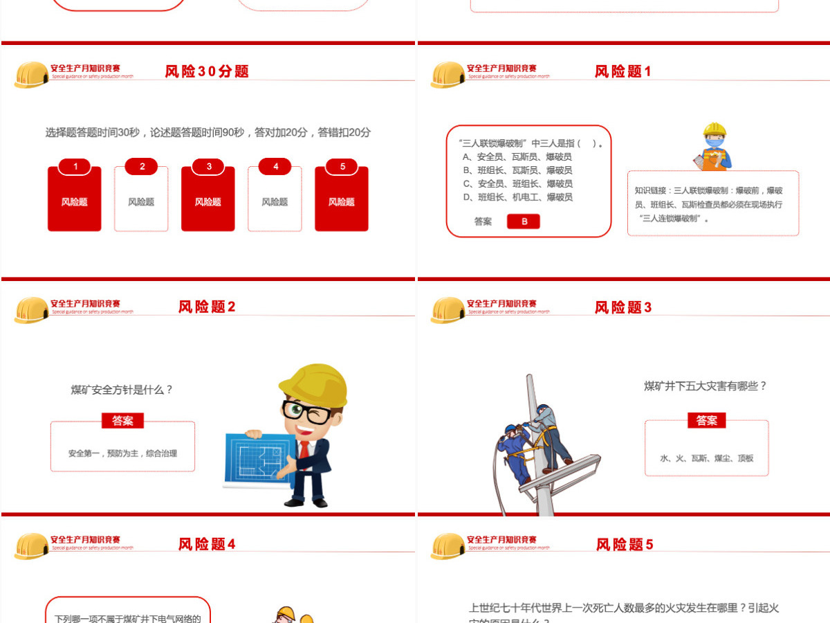安全生产月知识竞赛红色简约风安全生产月知识竞赛专题课件模板PPT 安全生产月知识竞赛红色简约风安全生产月知识竞赛专题课件模板PPT