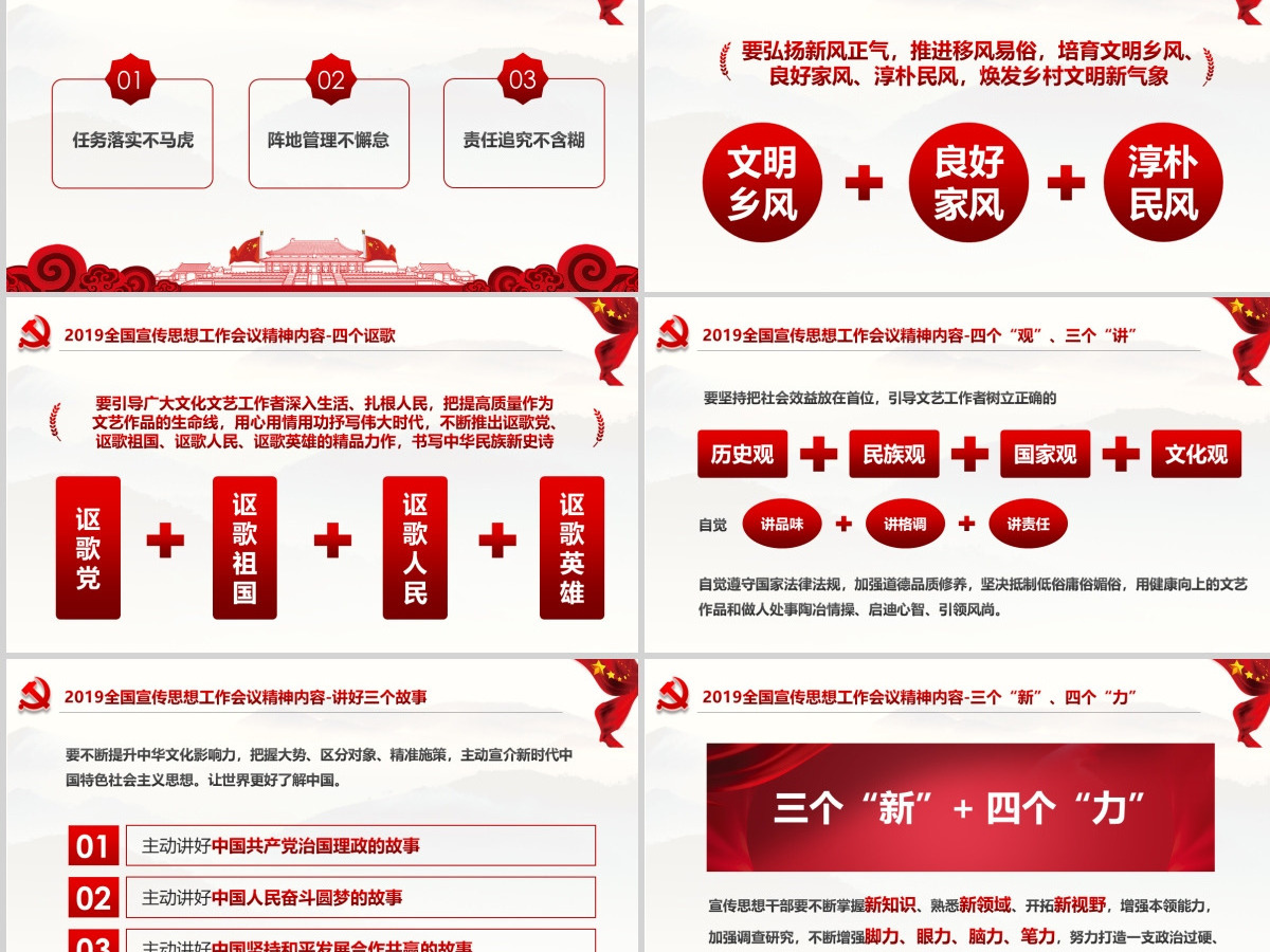 红色肩负使命任务凝聚奋进力量党课党建ppt