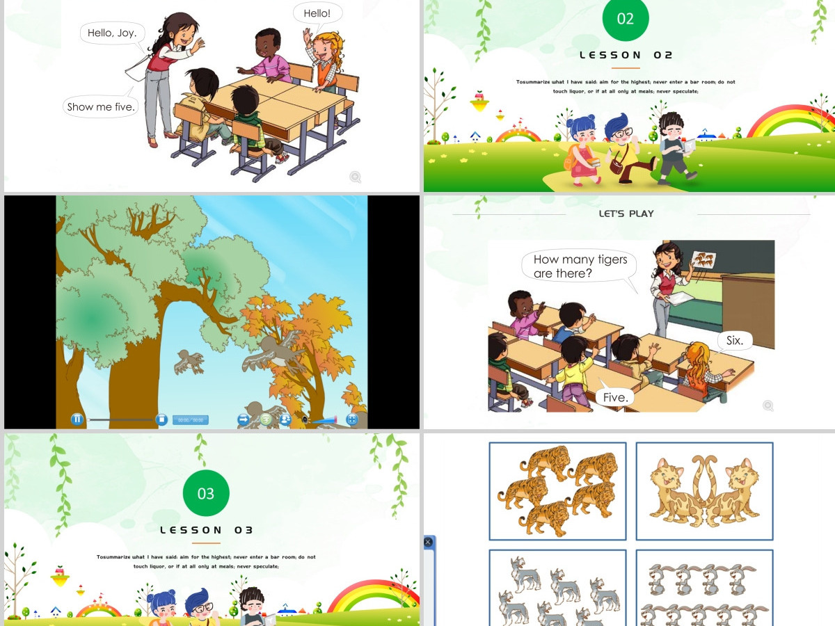 人教版小学一年级英语上册第四课：numbers（含配套教案）课件PPT