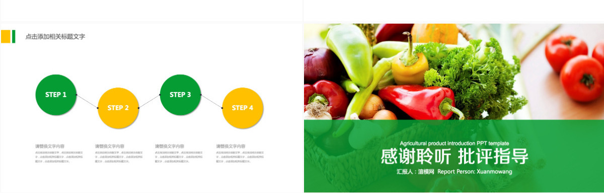 健康食物农产品介绍ppt模板