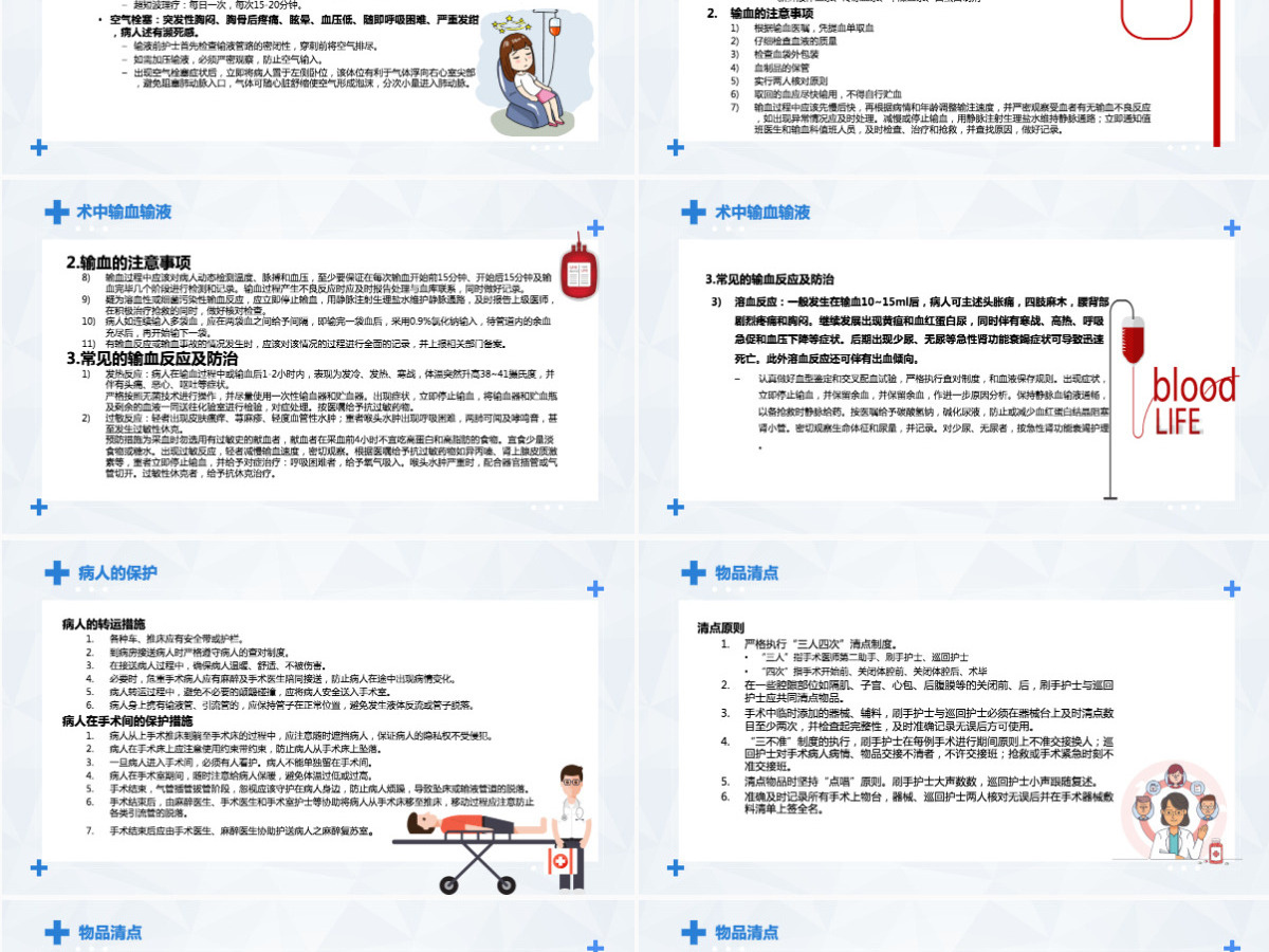 简约清新手术期护理PPT模板