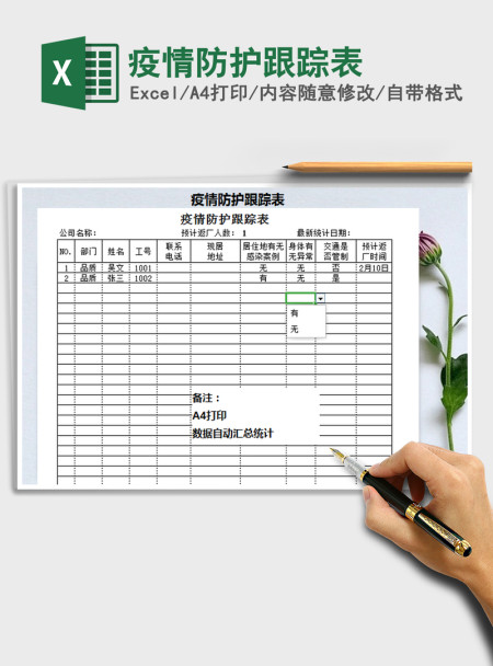 2021年疫情防护跟踪表 2021年疫情防护跟踪表