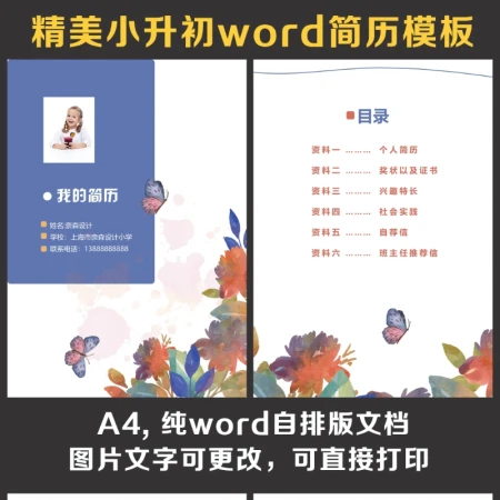 小升初简历
