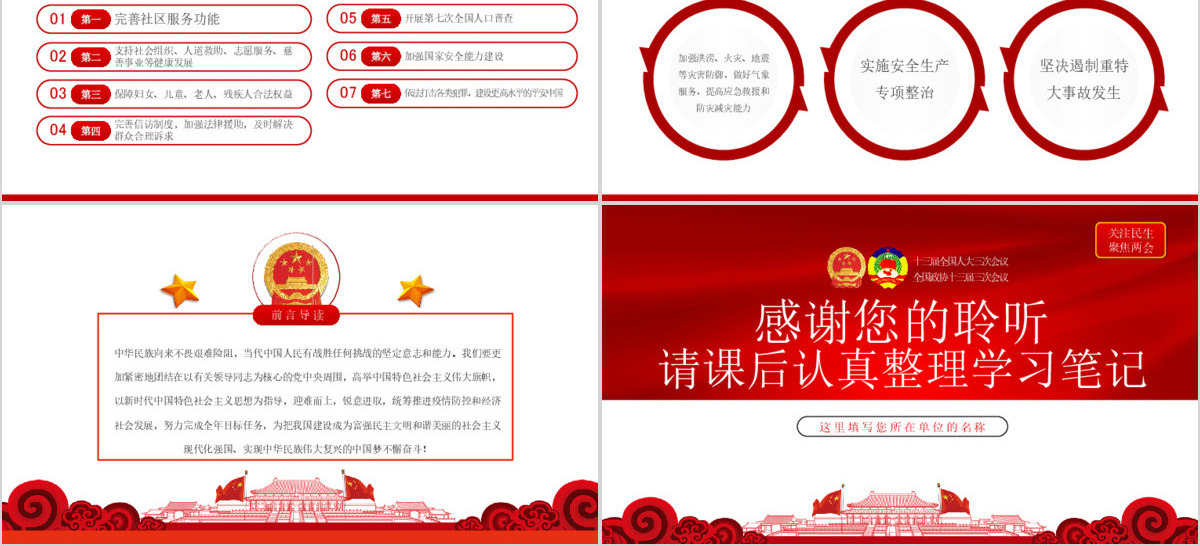 2020全国两会政府工作报告学习解读ppt-含讲稿