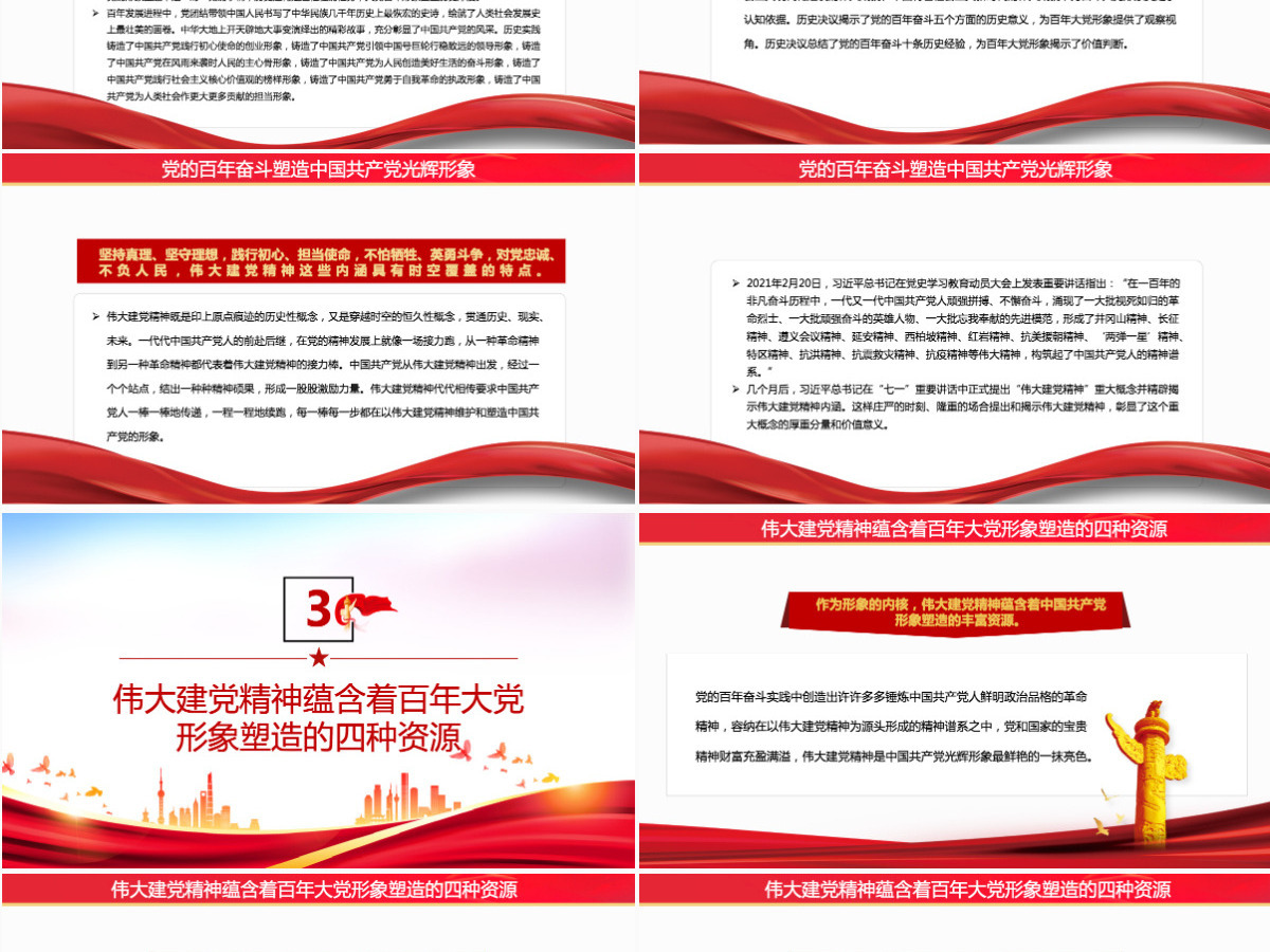 伟大建党精神蕴含百年大党形象塑造的丰富资源党政风深入学习伟大建党精神专题党课PPT-含讲稿 伟大建党精神蕴含百年大党形象塑造的丰富资源党政风深入学习伟大建党精神专题党课PPT-含讲稿