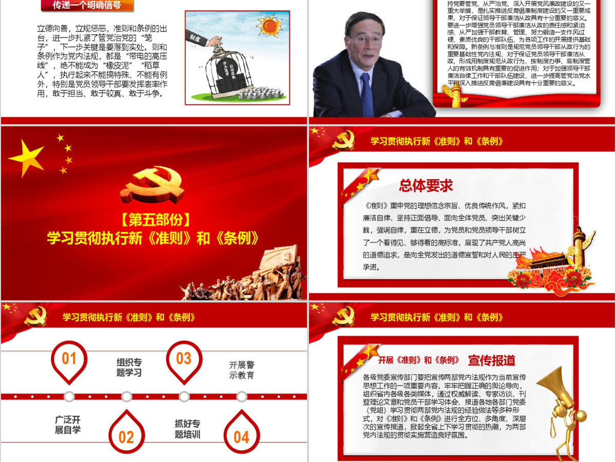 党课党员教育学习PPT模板