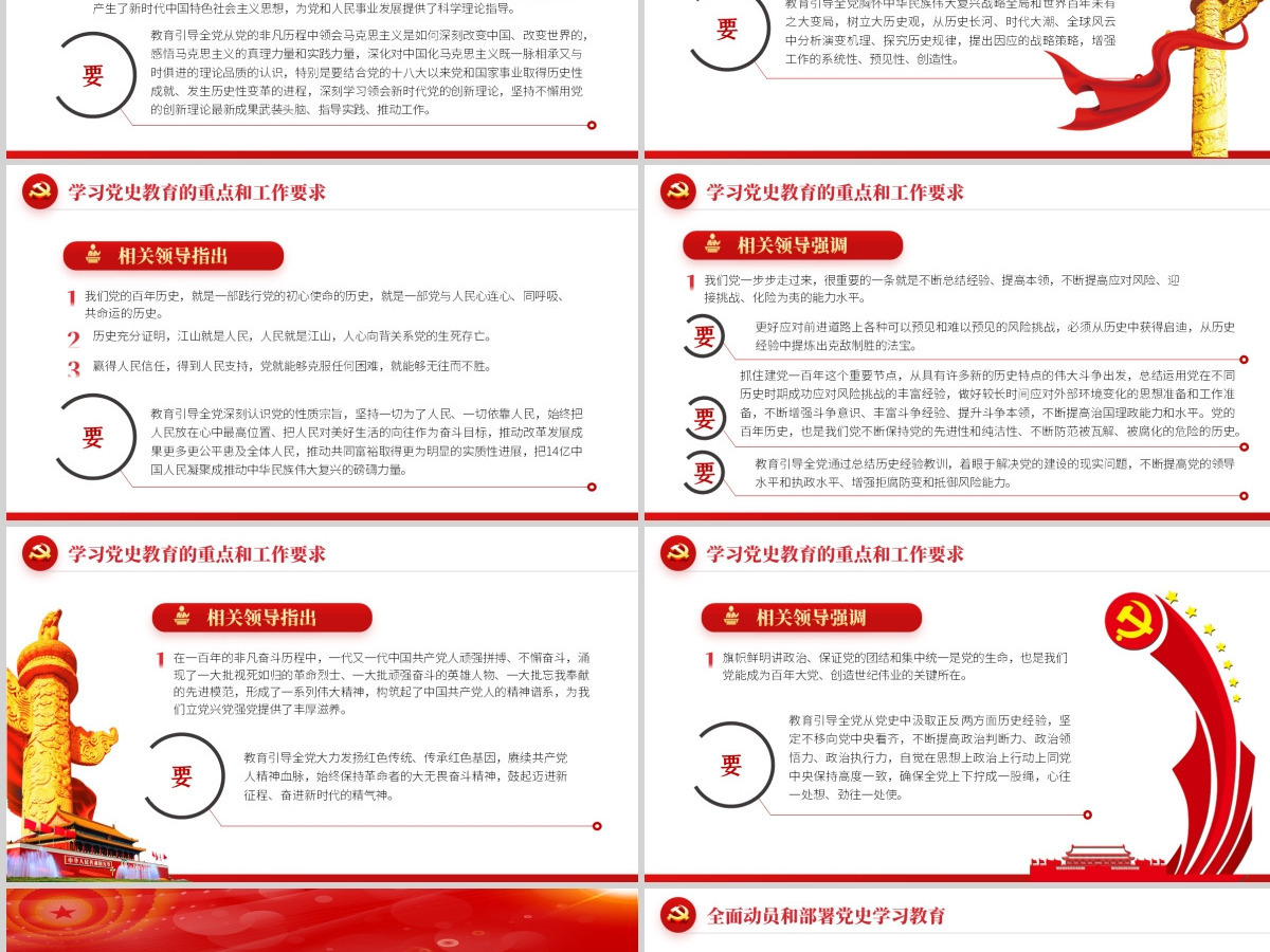 党员学习教育动员大会PPT