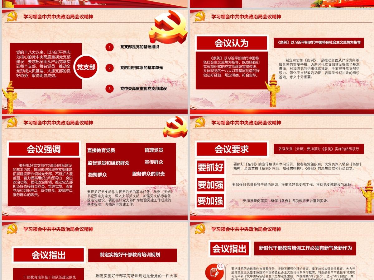 2021中国共产党支部工作条例PPT (Web)