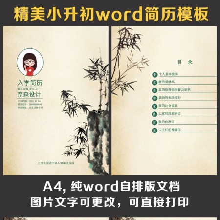 小升初简历