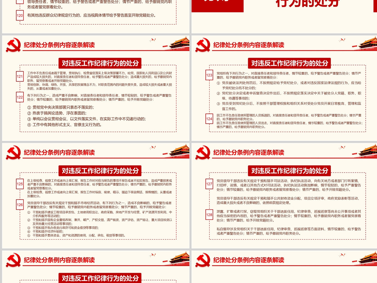 原创学习解读中国共产党纪律处分条例党课PPT-版权可商用 原创学习解读中国共产党纪律处分条例党课PPT-版权可商用