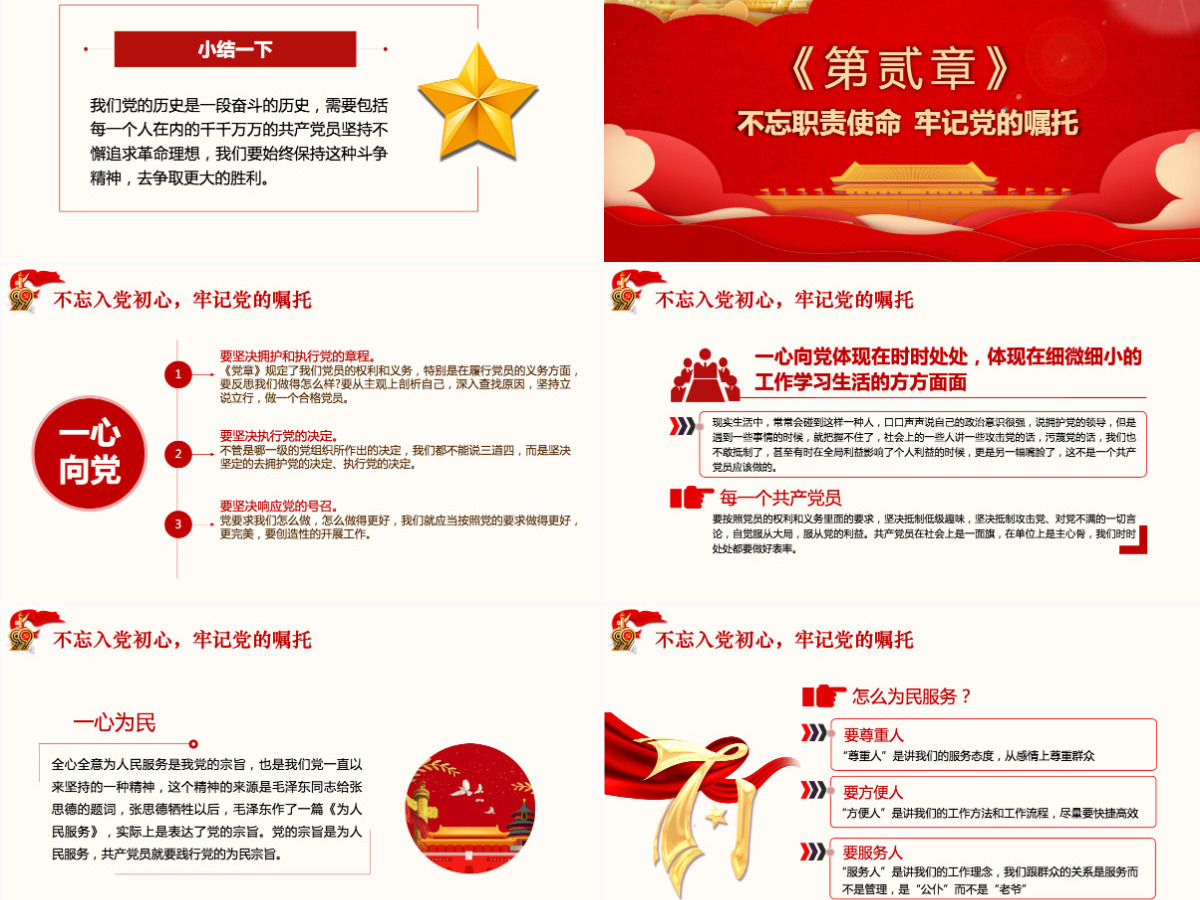 中国共产党建党101周年一生不变的名字共产党员ppt模板