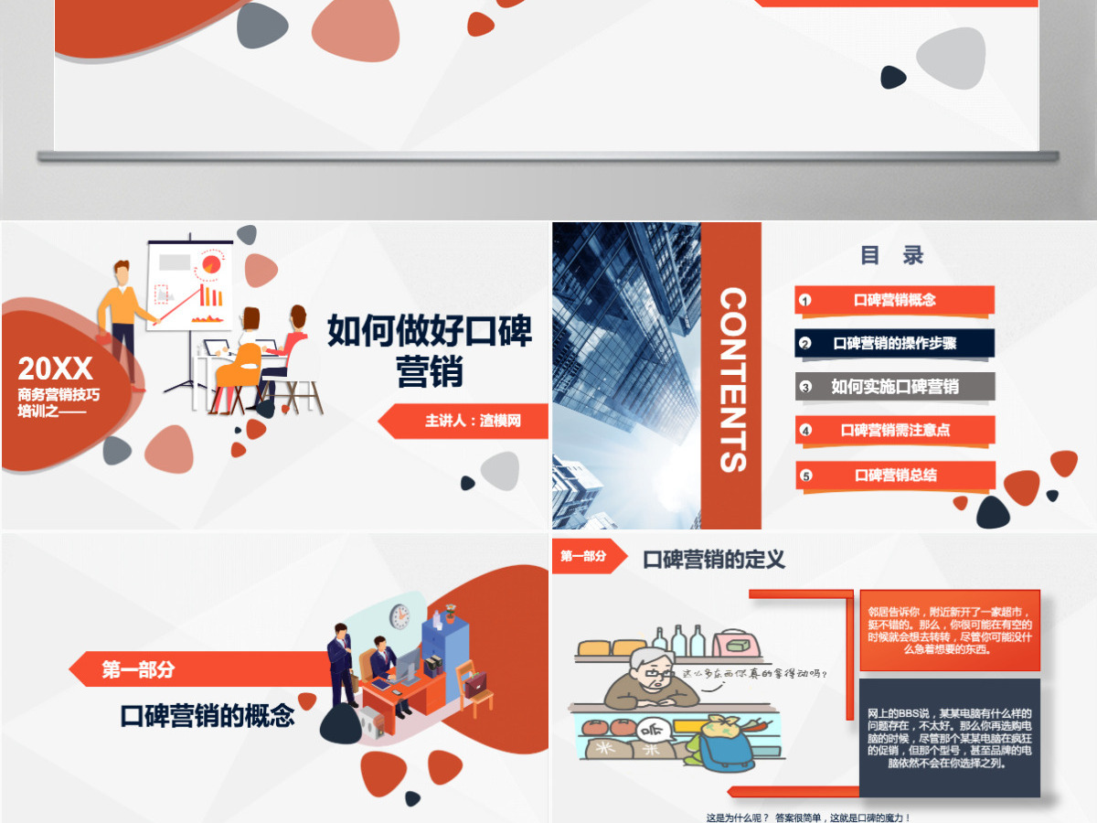 原创商务企业品牌营销口碑营销销售技巧团队管理