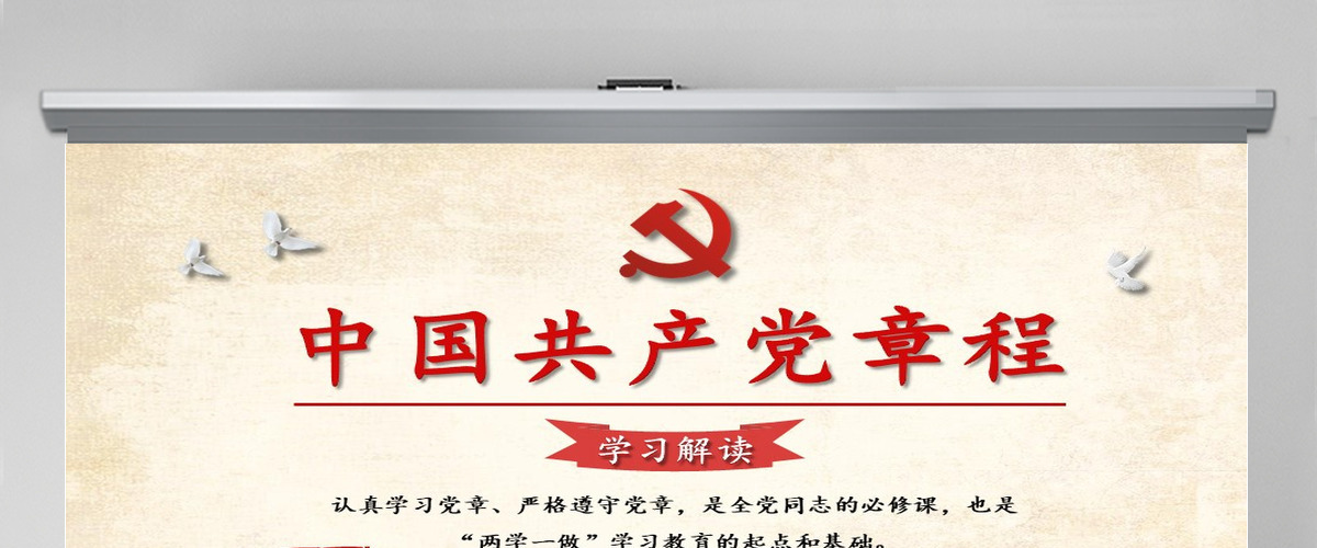 中国共产党章程学习解读新党章党课ppt