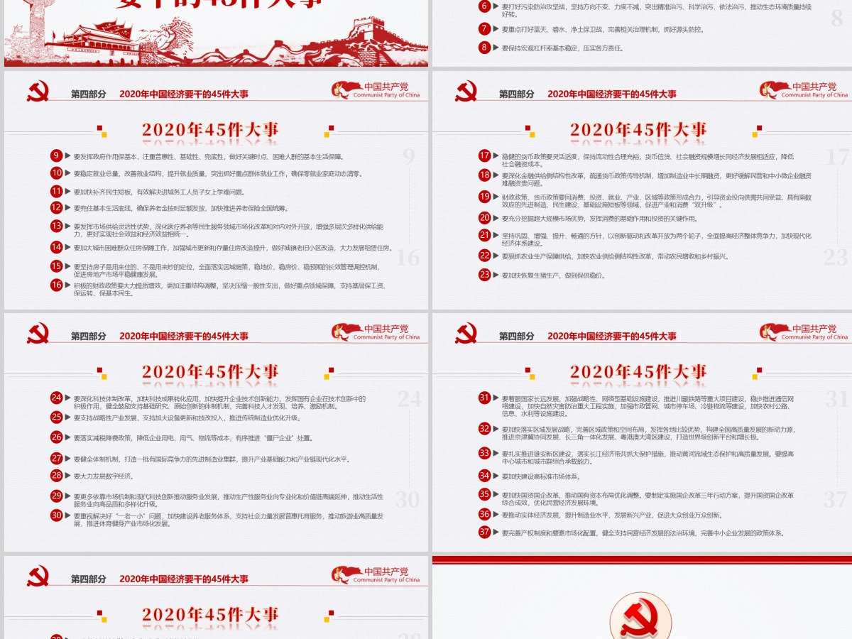2020中央经济工作会议内容解读党政党建党课PPT课件