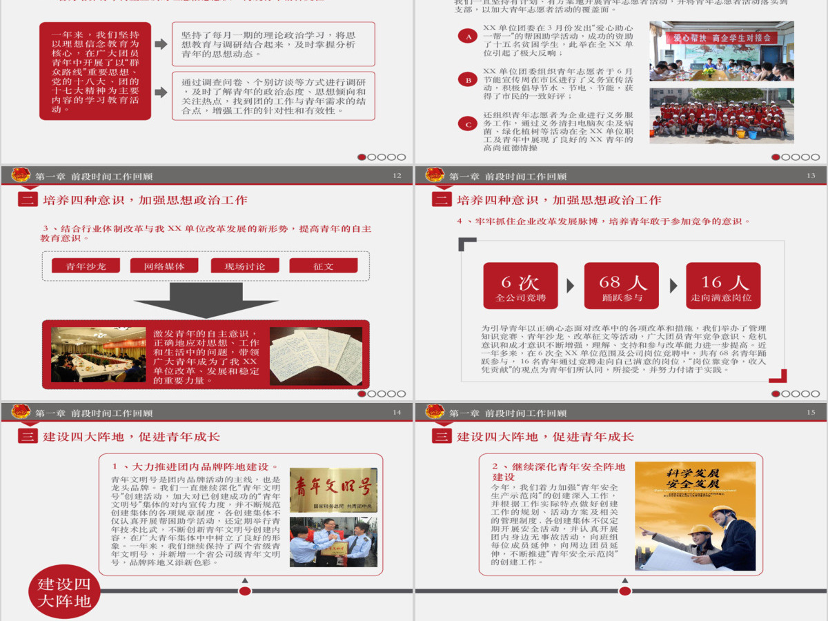 简约大气风共青团团委团课活动PPT模板