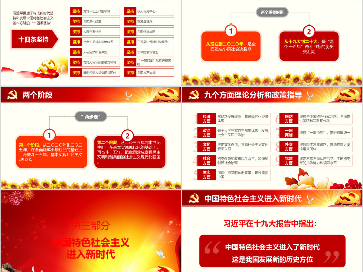 十九大报告ppt模板学习贯彻19大精神 十九大报告ppt模板学习贯彻19大精神