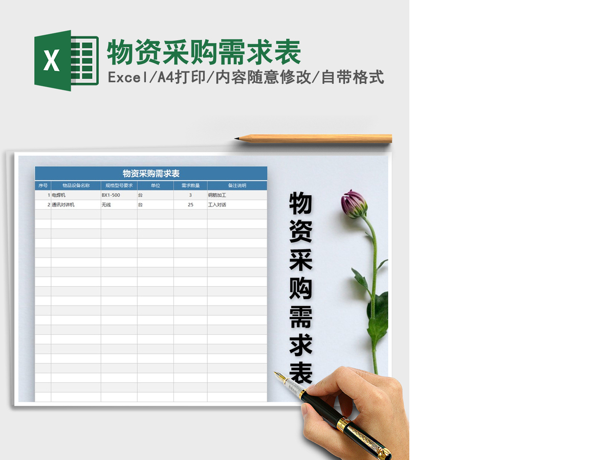 2021年物资采购需求表 2021年物资采购需求表