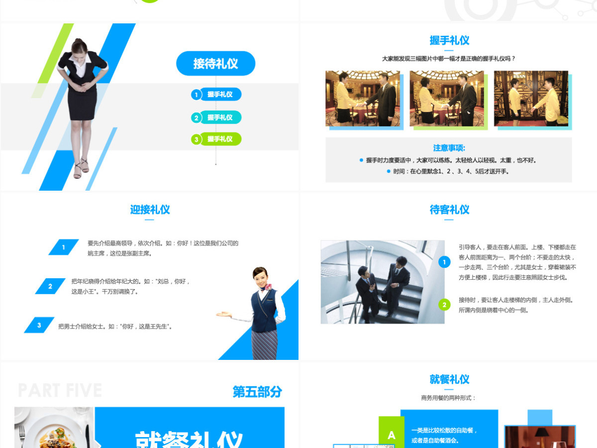 企业商务礼仪知识培训礼仪课程ppt模板
