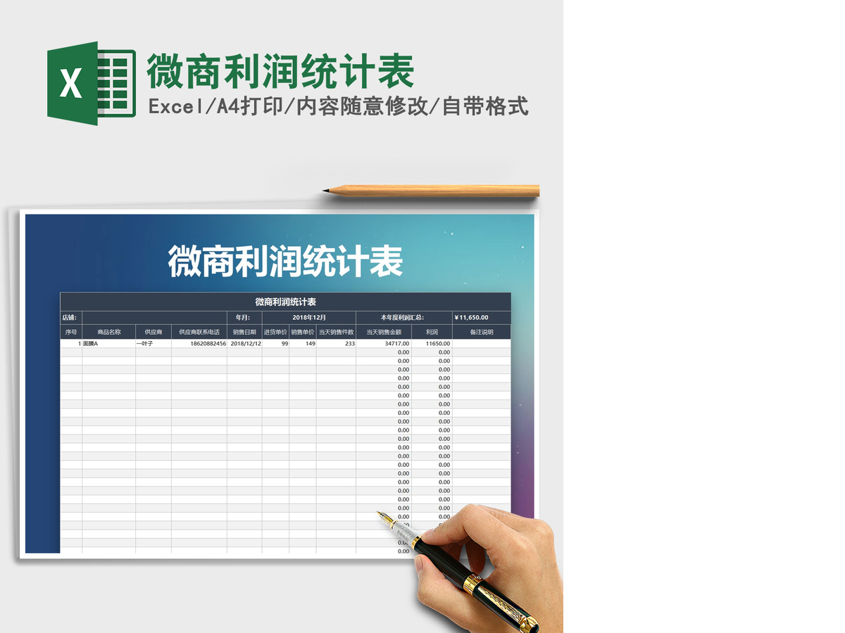 2021年微商利润统计表