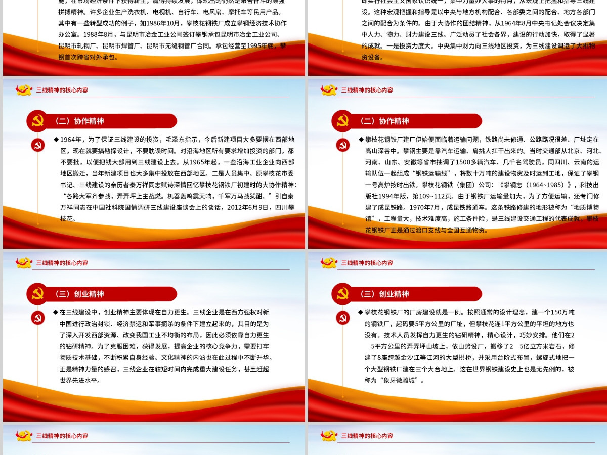 精美大气三线精神的核心内容与现实意义党课PPT课件-含讲稿 精美大气三线精神的核心内容与现实意义党课PPT课件-含讲稿